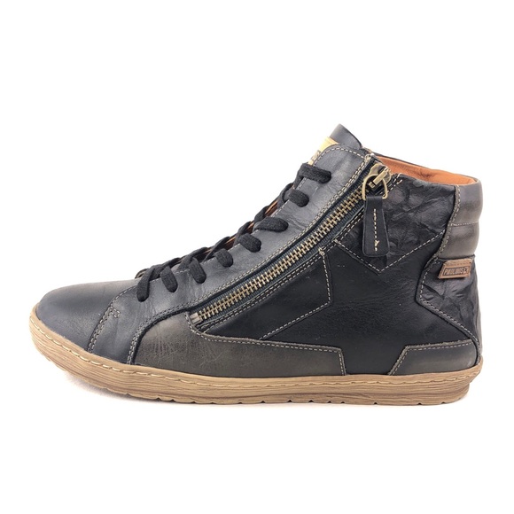 Pikolinos Lagos Black Leather Ankle Boots EUR 38 - Picture 1 of 15